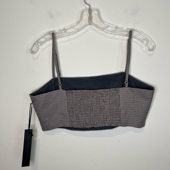 NWT House of Harlow 1960 Retro Brown Plaid Crop Top Size Medium - Picture 4 of 12